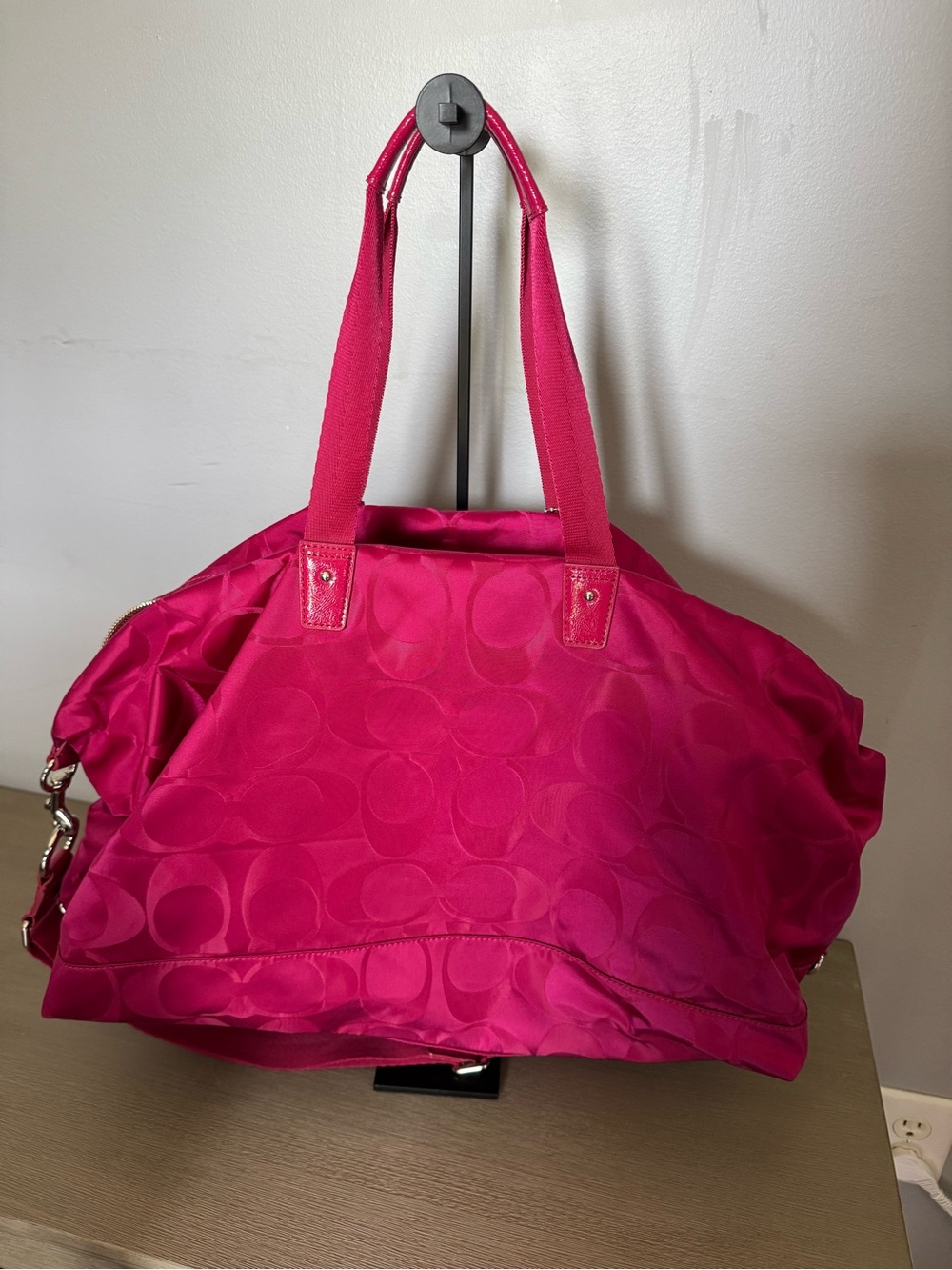 Coach Signature Nylon Travel Weekender Duffel Bag - Picture 6 of 10